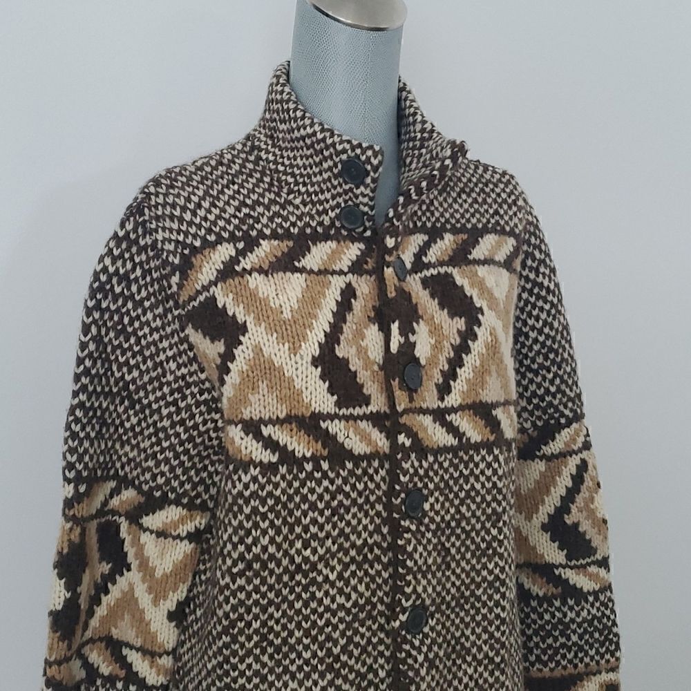 Express | Handknit Dad Sweater Cardigan - Picture 3 of 7